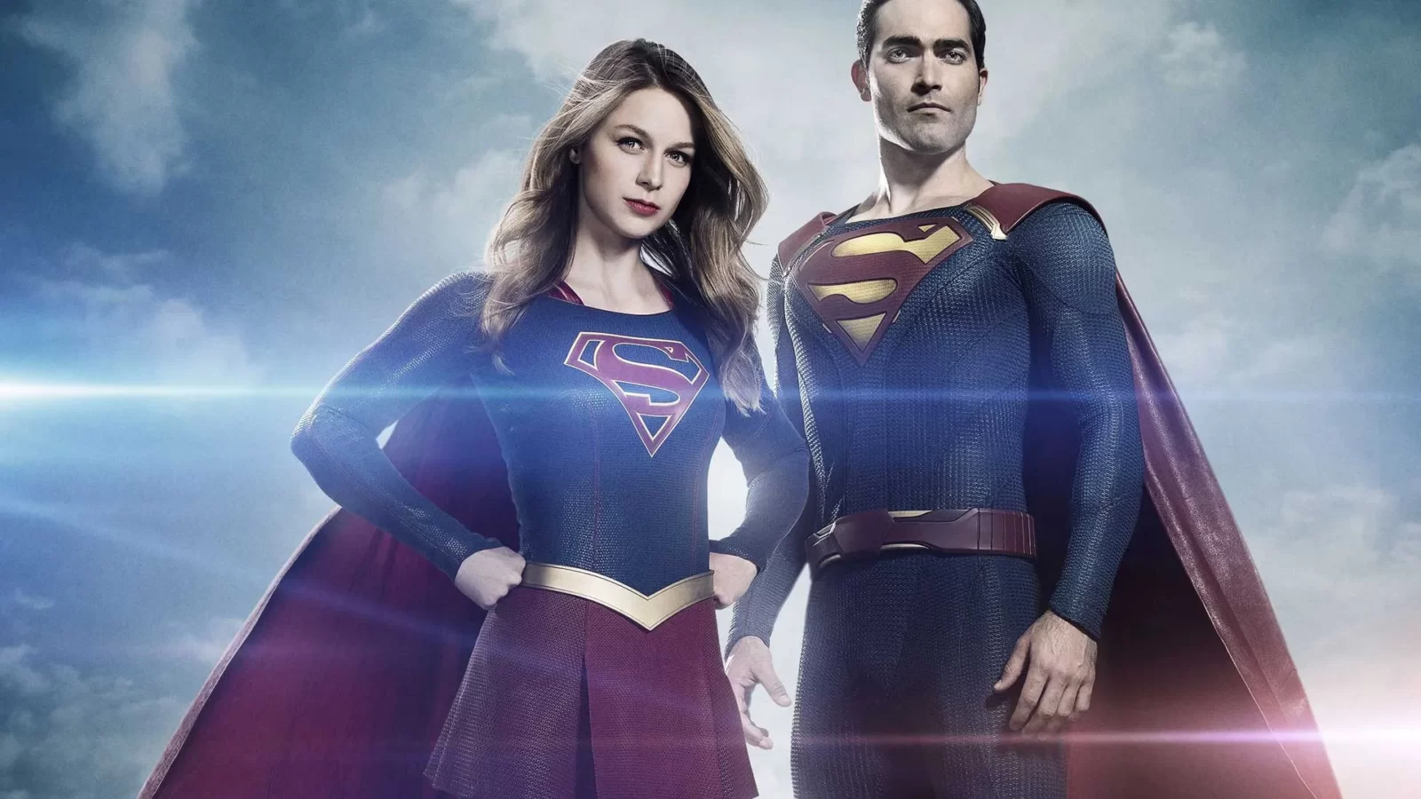 Supergirl and Superman superheroes