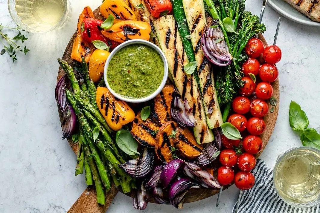 What's Green? General Knowledge Quiz Grilled Veggie platter vegetables tray