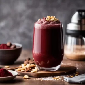 Enjoy Rainbow Breakfast & I'll Guess Age Food Quiz Red velvet protein shake