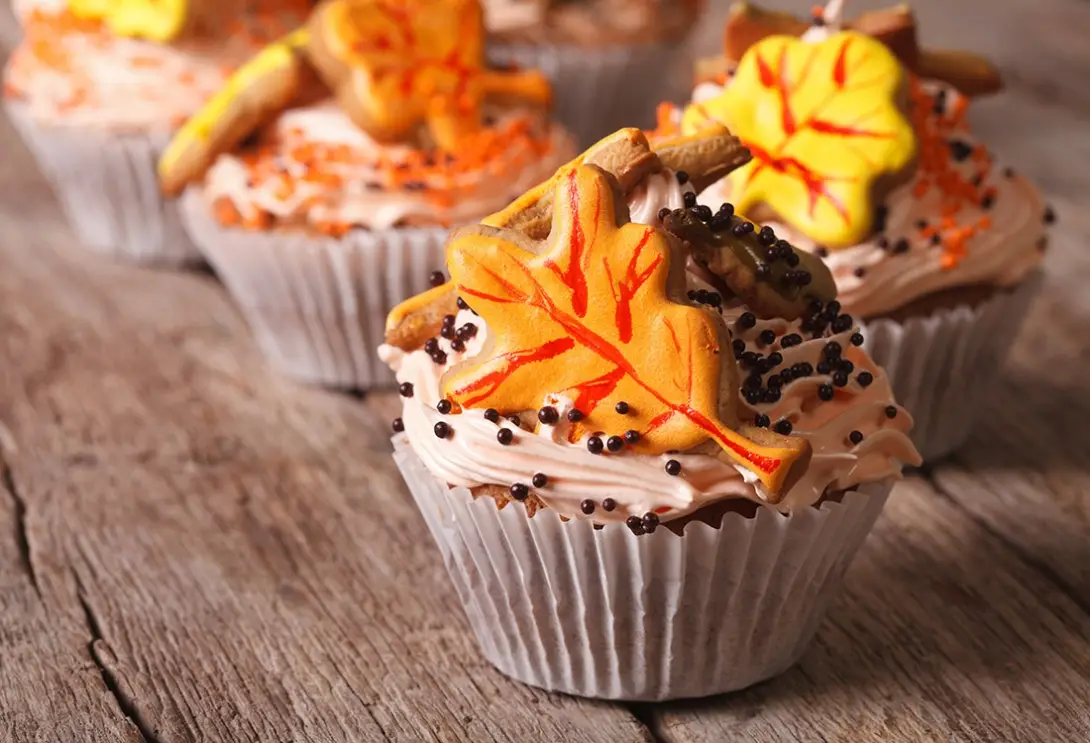 Your Food Picks Will Reveal If You're Type Or Type B. Quiz Autumn leaf cupcake