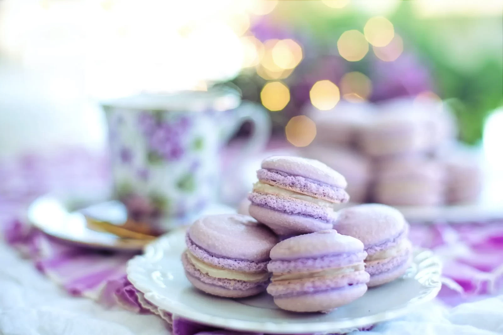 Lavender macarons