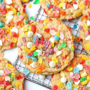 Cookie Pizza Quiz Fruity Pebbles cookie