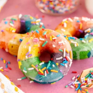 Pick Rainbow Food To Know Which Mythical Being You Were Quiz Rainbow doughnuts