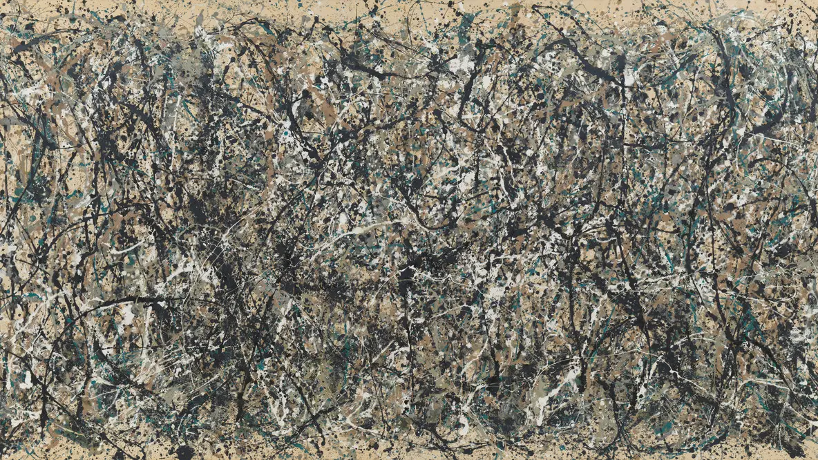 Splattered painting by Jackson Pollock