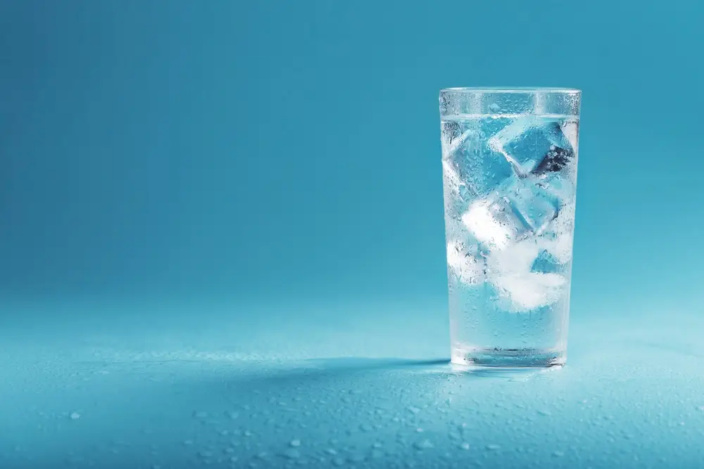 Winter Facts Quiz Glass of cold iced water