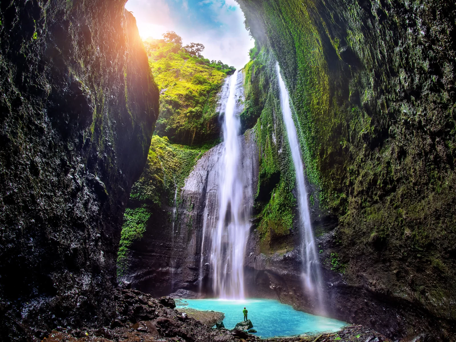 Equator Quiz Waterfall in Java, Indonesia