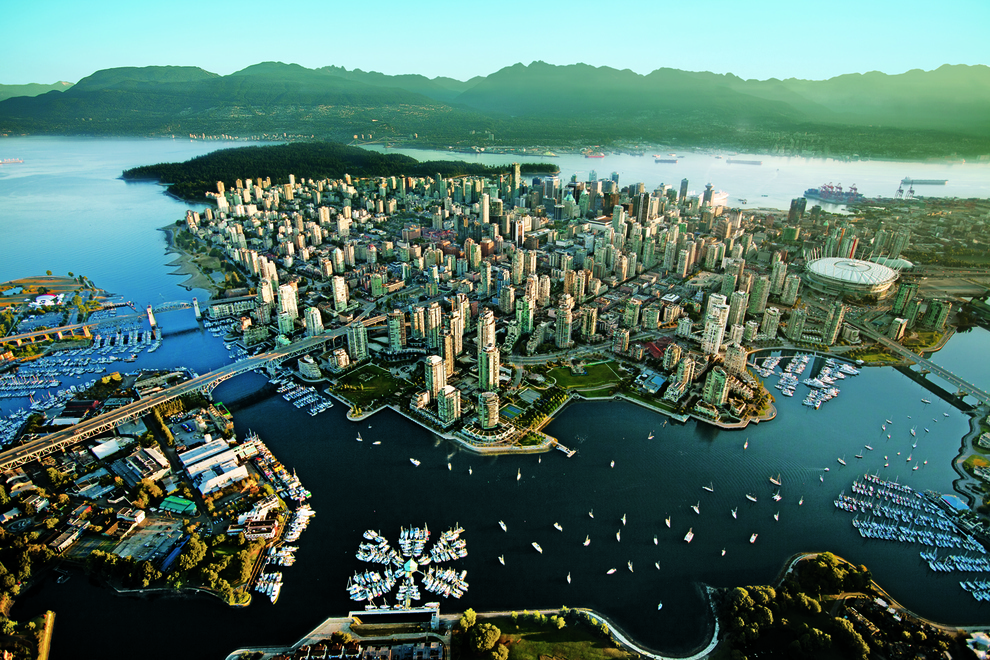 Only Geography Wizard Can Name All Cities From Bird's-E… Quiz Vancouver, Canada aerial view