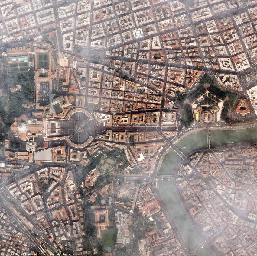 Only Geography Wizard Can Name All Cities From Bird's-E… Quiz Vatican City aerial view