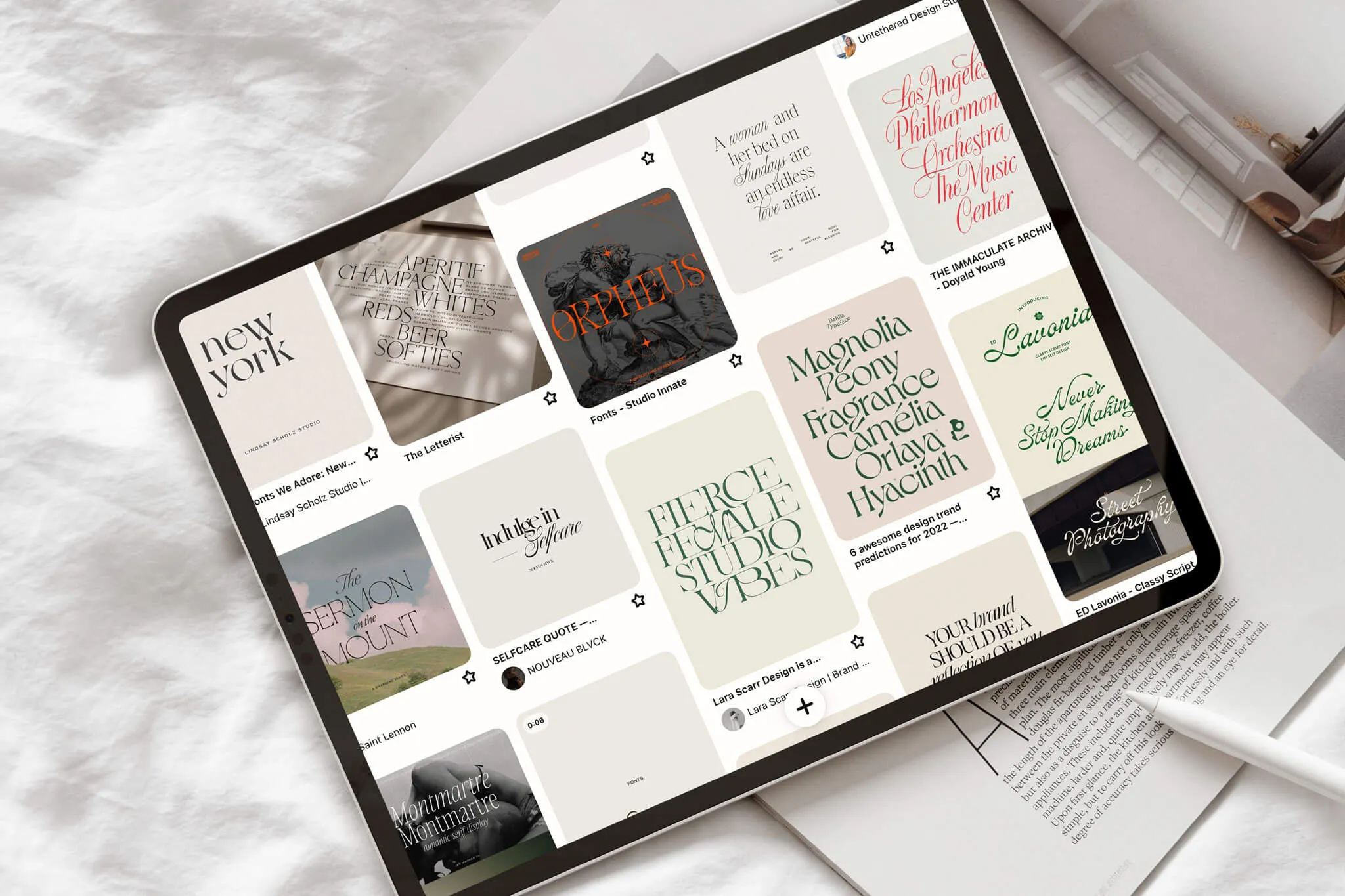 Fonts typography