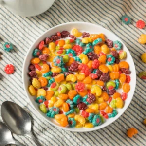Enjoy Rainbow Breakfast & I'll Guess Age Food Quiz Fruity cereal