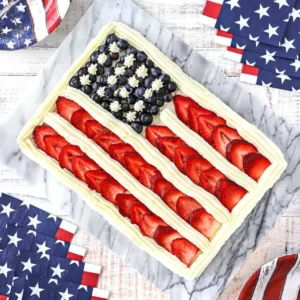 Blue Food Personality Quiz Flag cake