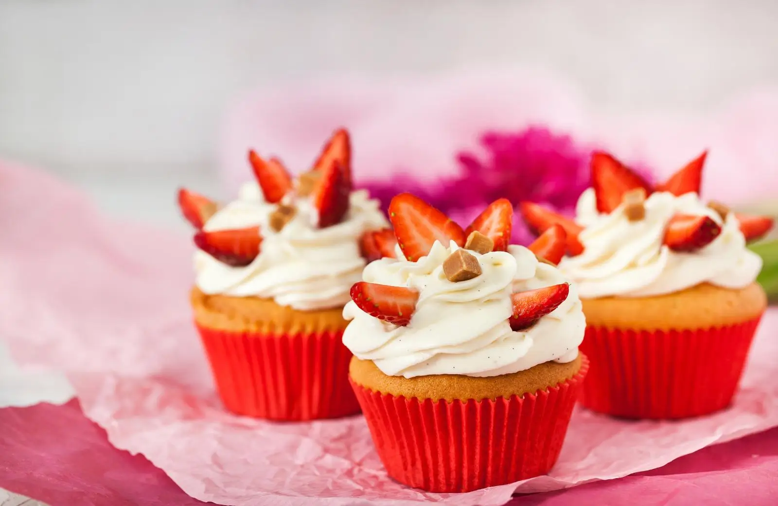 C Foods Career Quiz Red strawberry cupcakes