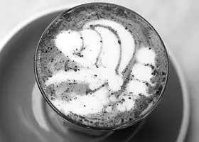 Black Food Halloween Quiz Black sesame latte