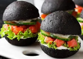 Black Food Halloween Quiz Black vegan sliders