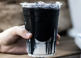 Black Food Halloween Quiz Goth iced coffee
