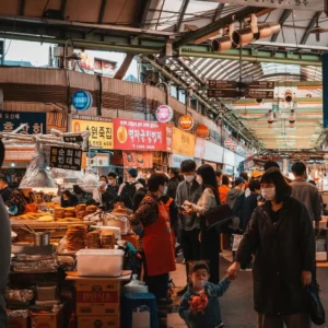 KPop Group-Seoul Travel Quiz Gwangjang Market